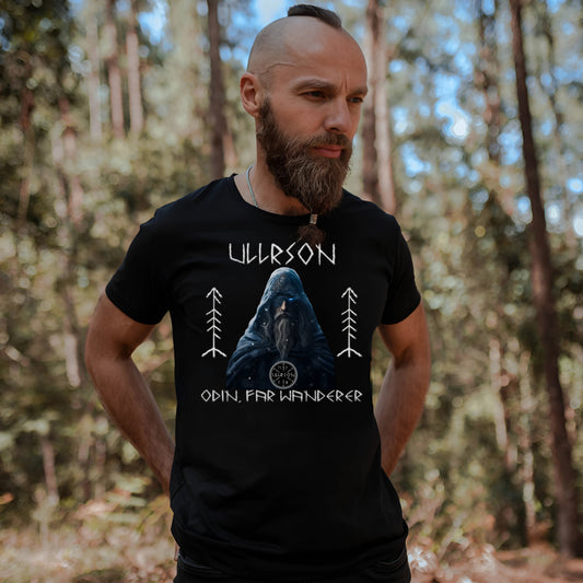 T. Ullrson - Odin, Far Wanderer - Unisex classic tee (Ullrson Records Logo on Back)